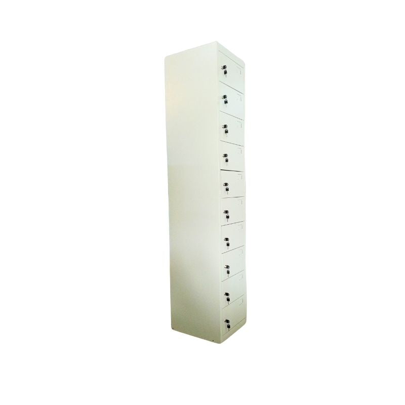 CASIER METALLIQUE A 10 COMPARTIMENTS AVEC SERRURES