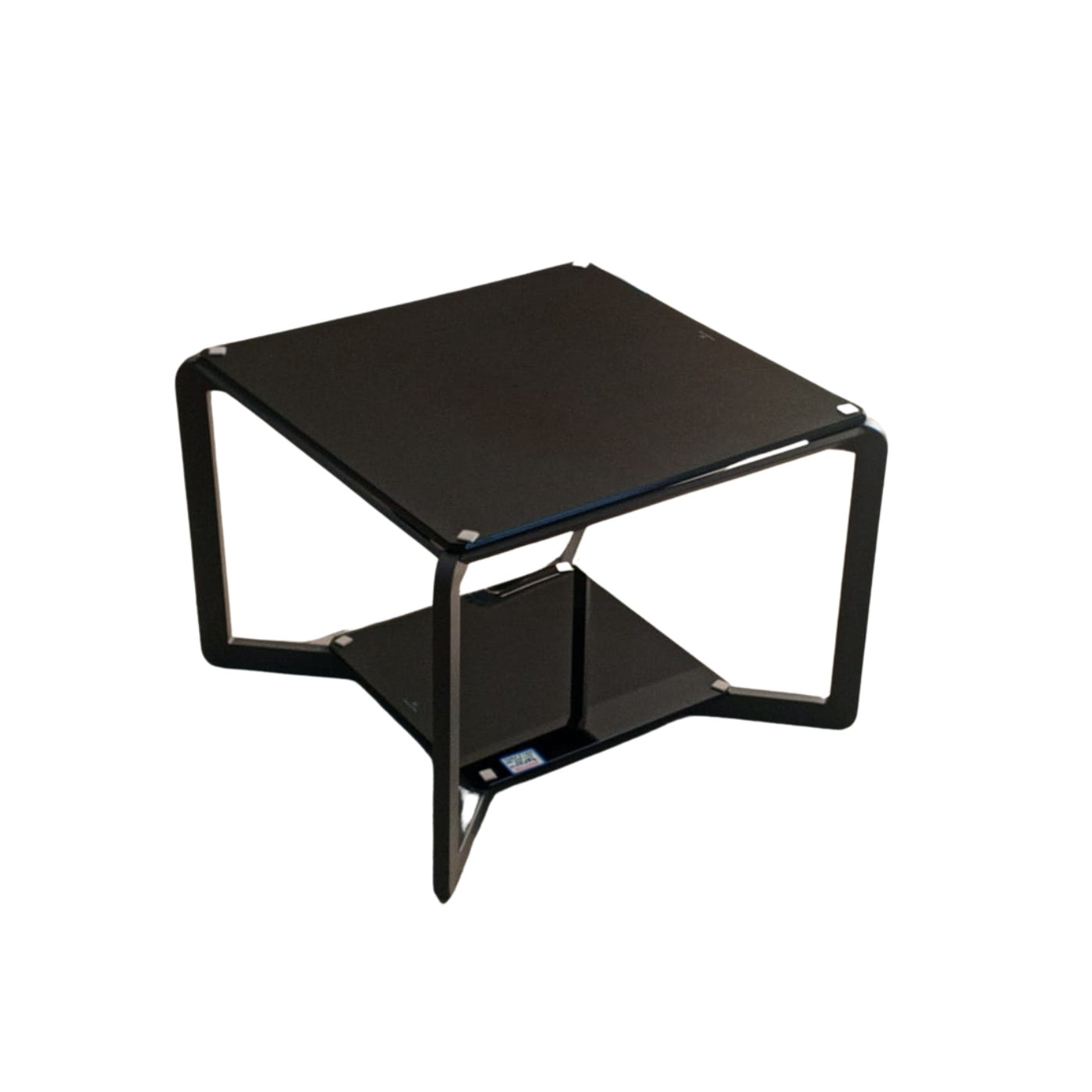 TABLE BASSE MODERNE EN VERRE ET MÉTAL
