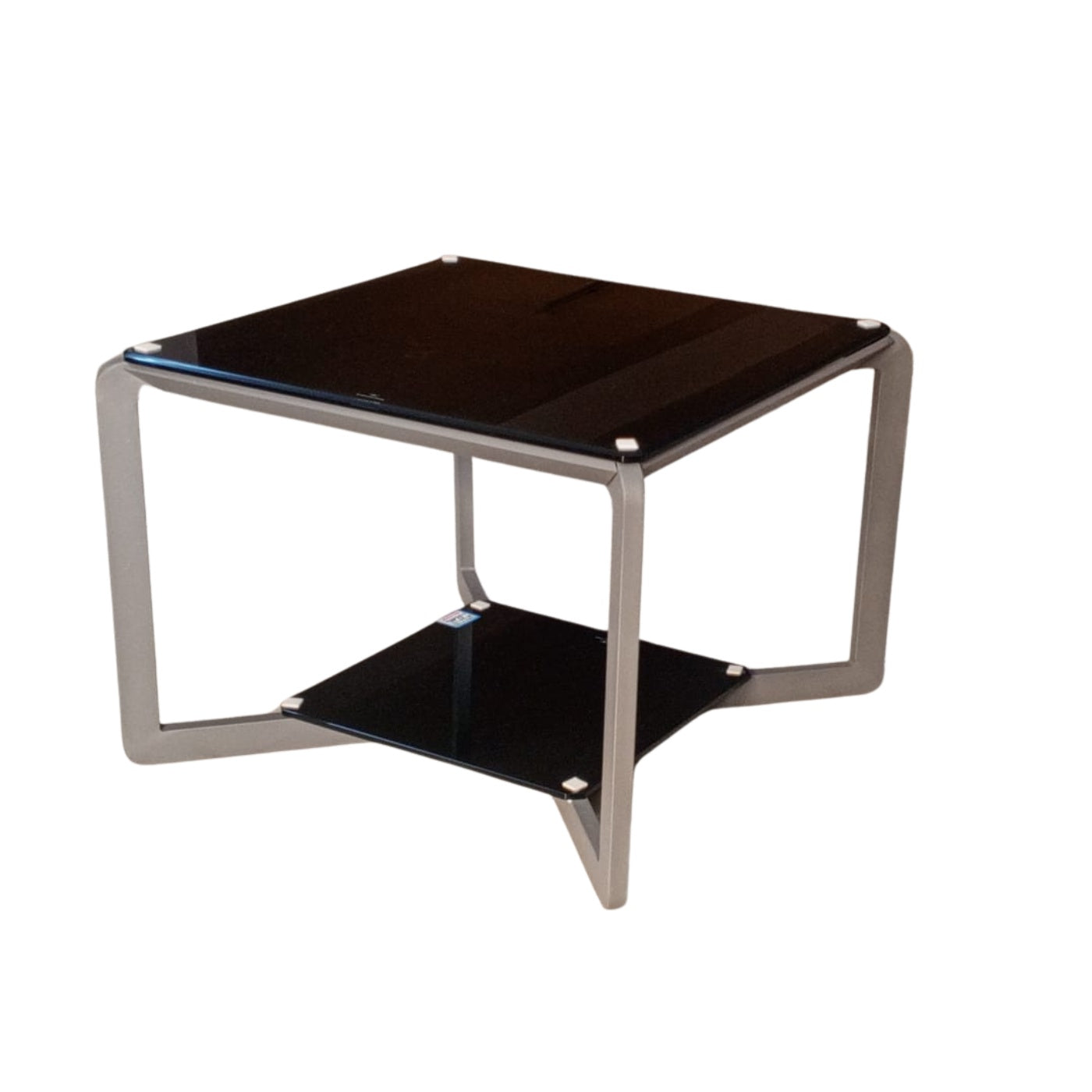 TABLE BASSE MODERNE EN VERRE ET MÉTAL