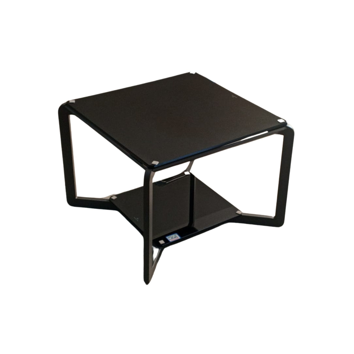 TABLE BASSE MODERNE EN VERRE ET MÉTAL