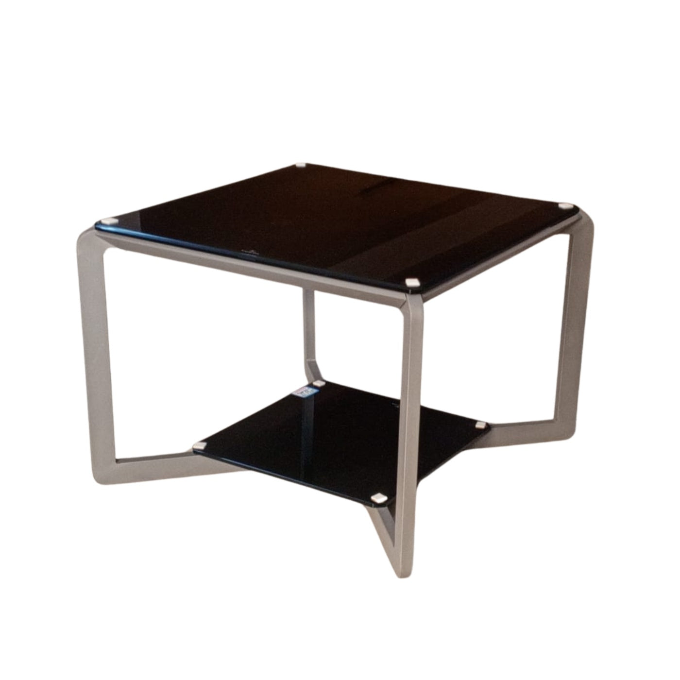 TABLE BASSE MODERNE EN VERRE ET MÉTAL