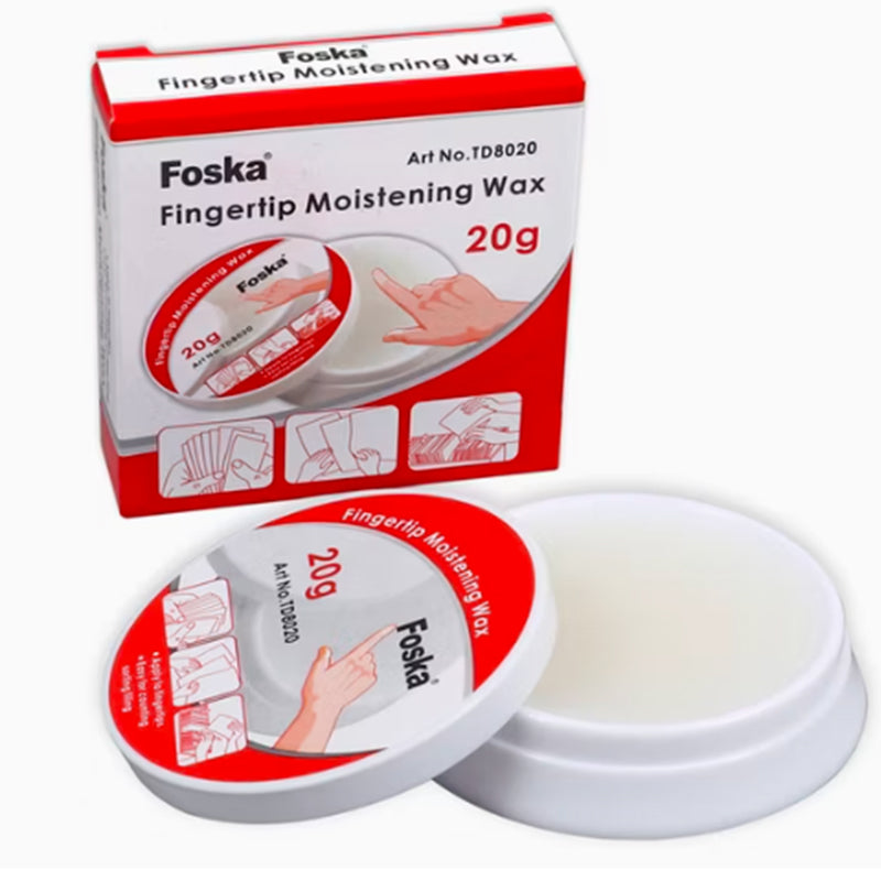 Cire humidifiant pour le bout des doigts (mouilleur)